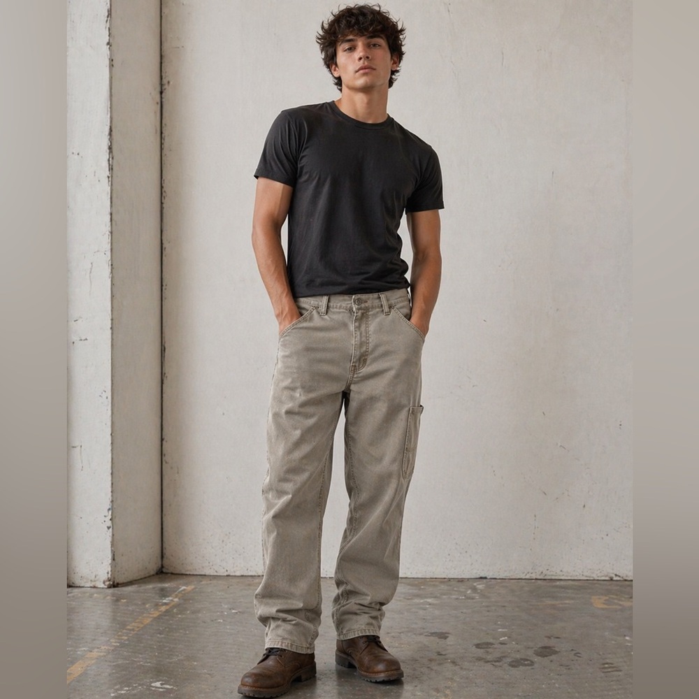 Dickies FLEX Carpenter Work Pants Khaki Tan 38x34 Durable Utility
